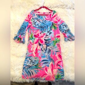 Girls Lilly Pulitzer Mini Sophie UPF Ruffle Dress size Large 8-10
